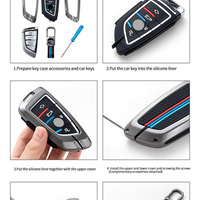 MG | ZINC ALLOY + SILICONE CAR KEY CASE | FOR 3 BUTTON KEY