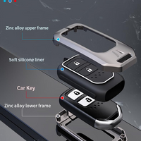 HONDA | ZINC ALLOY + SILICONE CAR KEY CASE | FOR 2 BUTTON KEY