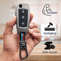 FORD | ZINC ALLOY + SILICONE CAR KEY CASE | FOR 3 BUTTON KEY