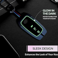 TOYOTA | ZINC ALLOY + SILICONE CAR KEY CASE | FOR 3 BUTTON KEY