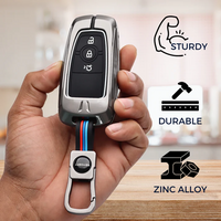 FORD | ZINC ALLOY + SILICONE CAR KEY CASE | FOR 3 BUTTON KEY