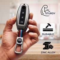 NISSAN | ZINC ALLOY + SILICONE CAR KEY CASE | FOR 3 BUTTON KEY