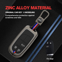 JEEP | ZINC ALLOY + SILICONE CAR KEY CASE | FOR 3 BUTTON KEY
