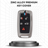 RANGE ROVER | ZINC ALLOY + SILICONE CAR KEY CASE | FOR 5 BUTTON KEY