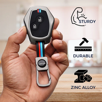 RENAULT | ZINC ALLOY + SILICONE CAR KEY CASE | FOR 2 BUTTON KEY