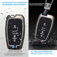 TOYOTA | ZINC ALLOY + SILICONE CAR KEY CASE | FOR 3 BUTTON KEY