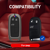JEEP | ZINC ALLOY + SILICONE CAR KEY CASE | FOR 3 BUTTON KEY