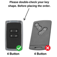 RENAULT | ZINC ALLOY + SILICONE CAR KEY CASE | FOR 4 BUTTON KEY