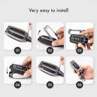 FORD | ZINC ALLOY + SILICONE CAR KEY CASE | FOR 3 BUTTON KEY