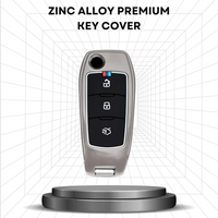 FORD | ZINC ALLOY + SILICONE CAR KEY CASE | FOR 3 BUTTON KEY