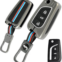 MG | ZINC ALLOY + SILICONE CAR KEY CASE | FOR 3 BUTTON KEY