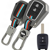 HONDA | ZINC ALLOY + SILICONE CAR KEY CASE | FOR 2 BUTTON KEY