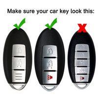 NISSAN | ZINC ALLOY + SILICONE CAR KEY CASE | FOR 3 BUTTON KEY