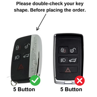 RANGE ROVER | ZINC ALLOY + SILICONE CAR KEY CASE | FOR 5 BUTTON KEY