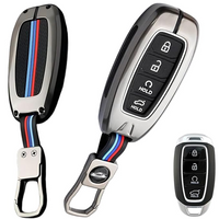 NISSAN | ZINC ALLOY + SILICONE CAR KEY CASE | FOR 4 BUTTON KEY